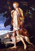 School of Fontainebleau Diana huntress oil on canvas